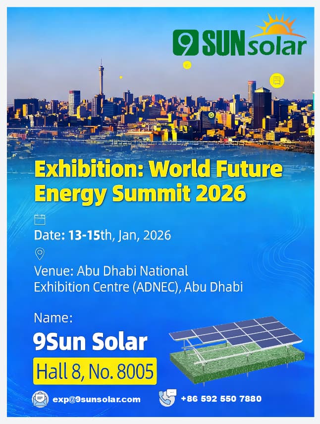 Únase a 9sunsolar en la Exposición de Energía Solar de Abu Dabi